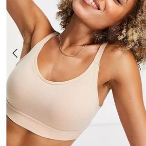 Sloggi Go Allround padded scoop neck modal bralette in peanut nude beige